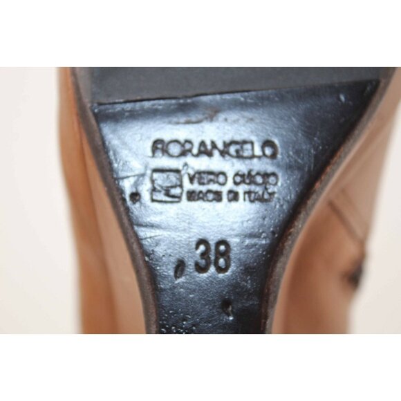 Fiorangelo $436 Sz 38 Brown Winter 100% Leather Wedge 4" Boot - Picture 7 of 12